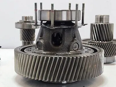 Tesla drive unit reduction gear and pinion assembly disassembled for service at TSK