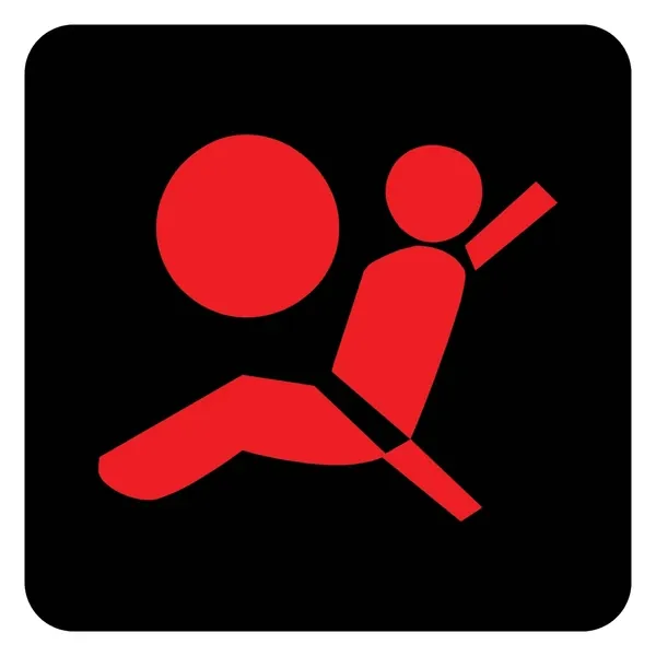 Airbag warning light icon showing seated occupant with seatbelt, symbolizing airbag diagnostic service