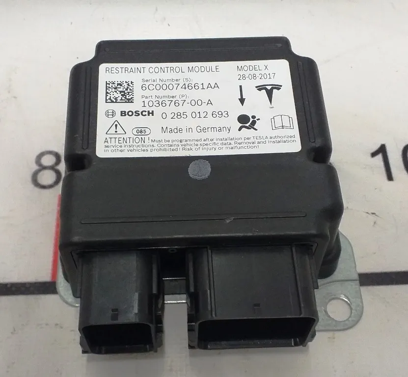 Bosch Restraint Control Module for Tesla Model X, requires post-installation programming