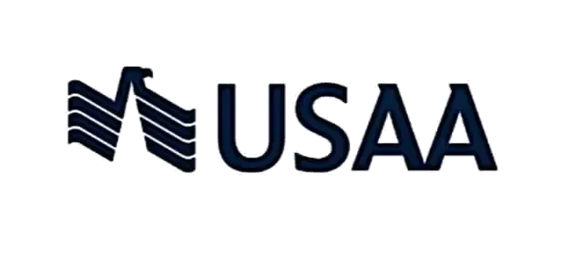 USAA logo, insurance partner recognized by TSK Tesla collision repair center