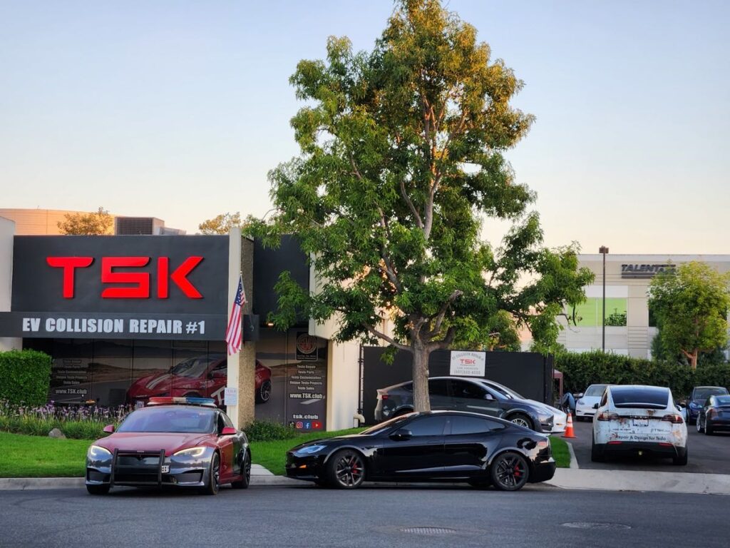 TSK Cypress Tesla body shop and collision repair center