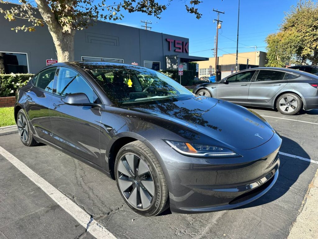 TSK Cypress Tesla Model 3 body shop and collision repair center